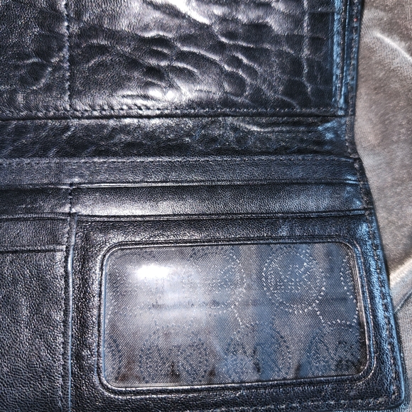 Michael Kors Black Envelope Clutch with Metal Trim - Picture 7 of 8